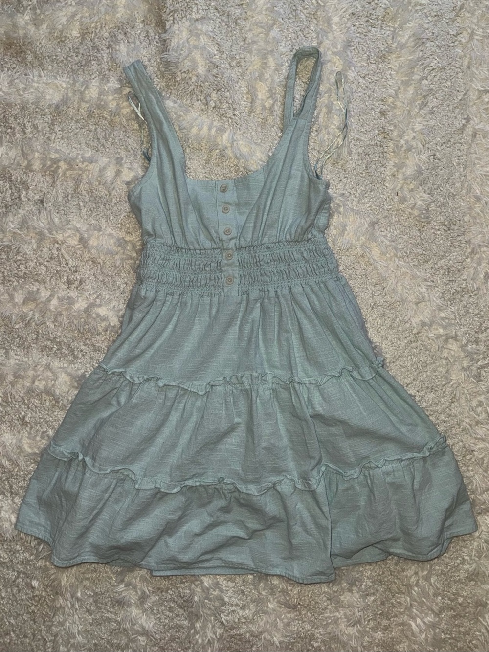 Urban Outfitters Tiered Button-Front Mini Dress
